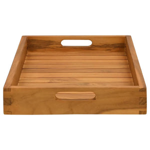 vidaXL Serving Tray 60x35 cm Solid Teak Wood