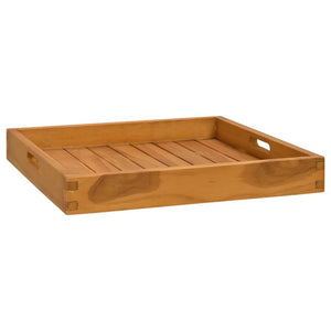 vidaXL Serving Tray 50x50 cm Solid Teak Wood