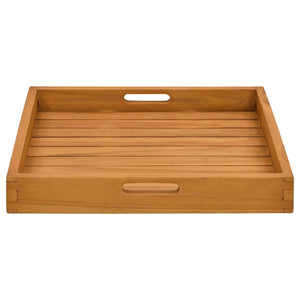 vidaXL Serving Tray 50x50 cm Solid Teak Wood