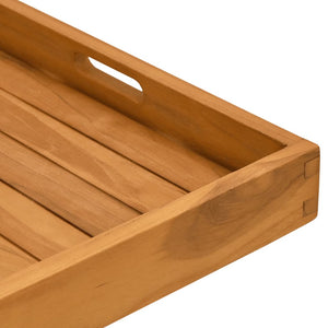 vidaXL Serving Tray 50x50 cm Solid Teak Wood