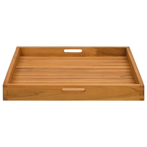 vidaXL Serving Tray 60x60 cm Solid Teak Wood