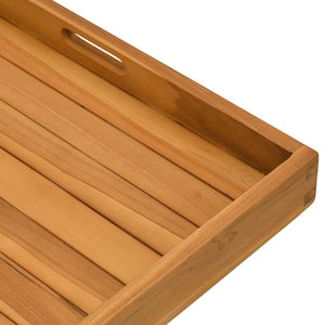 vidaXL Serving Tray 60x60 cm Solid Teak Wood