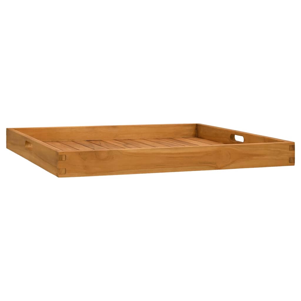 vidaXL Serving Tray 70x70 cm Solid Teak Wood