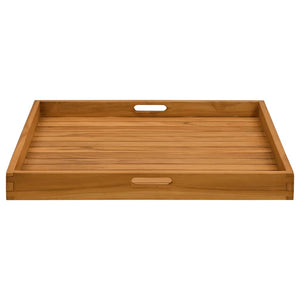 vidaXL Serving Tray 70x70 cm Solid Teak Wood