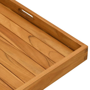 vidaXL Serving Tray 70x70 cm Solid Teak Wood