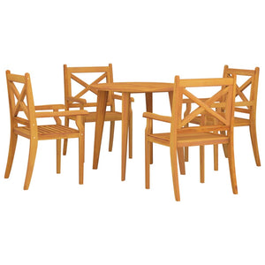 vidaXL 5 Piece Garden Dining Set Solid Wood Acacia