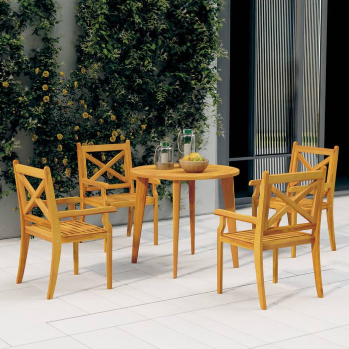 vidaXL 5 Piece Garden Dining Set Solid Wood Acacia