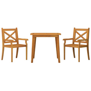 vidaXL 3 Piece Garden Dining Set Solid Wood Acacia