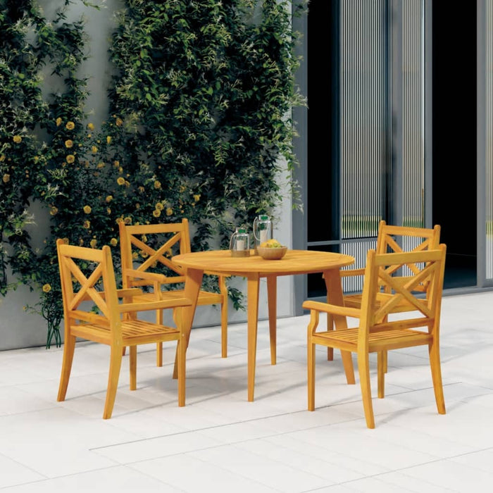 vidaXL 5 Piece Garden Dining Set Solid Wood Acacia