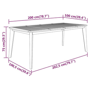 vidaXL 7 Piece Garden Dining Set Solid Wood Acacia