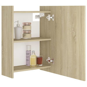 vidaXL Bathroom Mirror Cabinet Sonoma Oak 62.5x20.5x64 cm Engineered Wood