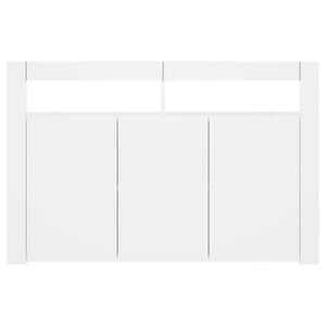 vidaXL Sideboard with LED Lights White 115.5x30x75 cm