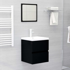 vidaXL Sink Cabinet Black 41x38.5x45 cm Engineered Wood