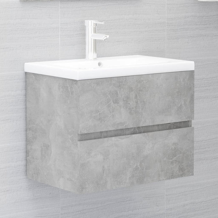 vidaXL Sink Cabinet Concrete Grey 60x38.5x45 cm Engineered Wood