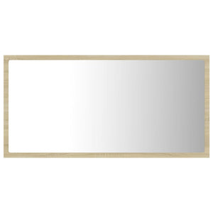 vidaXL LED Bathroom Mirror Sonoma Oak 80x8.5x37 cm Acrylic