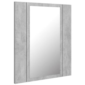 vidaXL LED Bathroom Mirror Cabinet Concrete Grey 40x12x45 cm Acrylic