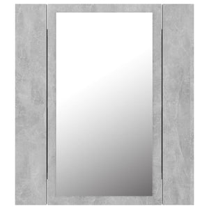 vidaXL LED Bathroom Mirror Cabinet Concrete Grey 40x12x45 cm Acrylic