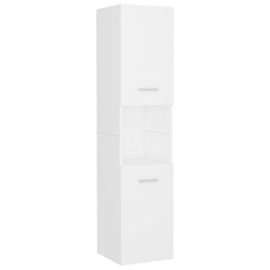 vidaXL Bathroom Cabinet White 30x30x130 cm Engineered Wood