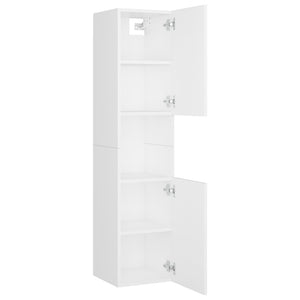 vidaXL Bathroom Cabinet White 30x30x130 cm Engineered Wood