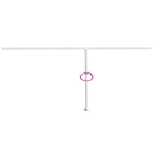 vidaXL Awning Post Set White 600x245 cm Iron