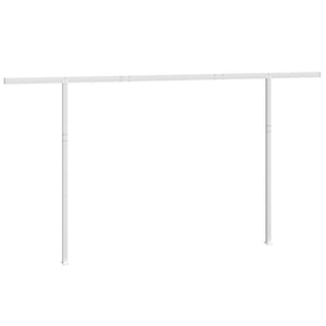 vidaXL Awning Post Set White 450x245 cm Iron