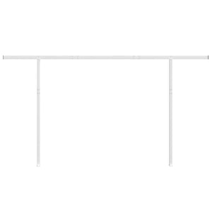 vidaXL Awning Post Set White 450x245 cm Iron