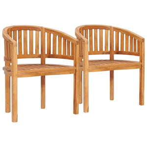 vidaXL 5 Piece Banana Garden Lounge Set Solid Teak Wood