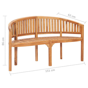 vidaXL 3 Piece Banana Garden Lounge Set Solid Teak Wood