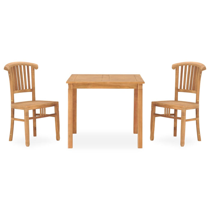 vidaXL 3 Piece Garden Dining Set Solid Teak Wood