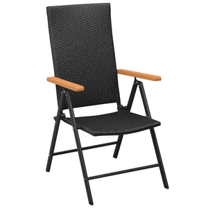 vidaXL 9 Piece Garden Dining Set Black and Brown
