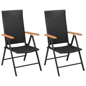 vidaXL 3 Piece Garden Dining Set Black and Brown