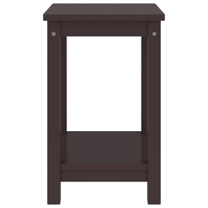 vidaXL Bedside Cabinet Dark Brown 35x30x47 cm Solid Pinewood