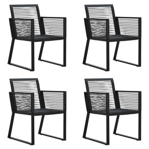 vidaXL 5 Piece Outdoor Dining Set PVC Rattan Black