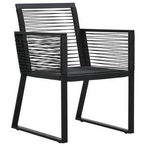 vidaXL 9 Piece Outdoor Dining Set PVC Rattan Black