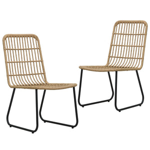 vidaXL 3 Piece Outdoor Dining Set Poly Rattan and Glass