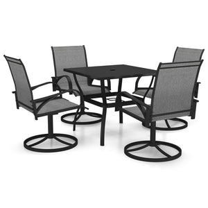 vidaXL 5 Piece Garden Dining Set Textilene and Steel