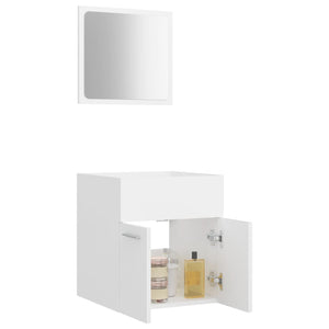 vidaXL 2 Piece Bathroom Furniture Set White Engineered Wood