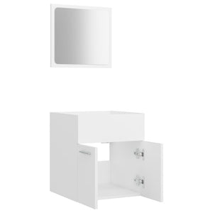 vidaXL 2 Piece Bathroom Furniture Set White Engineered Wood