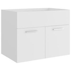 vidaXL 2 Piece Bathroom Furniture Set White Engineered Wood