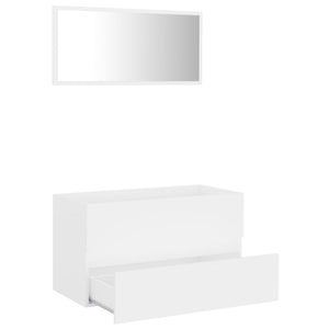 vidaXL 2 Piece Bathroom Furniture Set White Engineered Wood