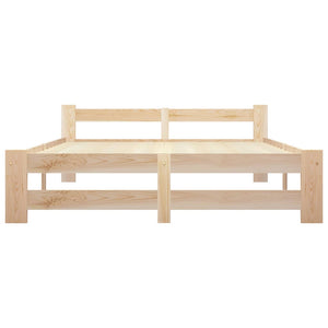 vidaXL Bed Frame without Mattress Solid Pine Wood 140x200 cm