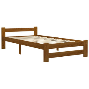 vidaXL Bed Frame without Mattress Honey Brown Solid Pine Wood 100x200cm