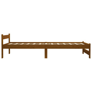 vidaXL Bed Frame without Mattress Honey Brown Solid Pine Wood 100x200cm