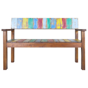 vidaXL Bench 115 cm Solid Reclaimed Wood