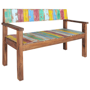 vidaXL Bench 115 cm Solid Reclaimed Wood