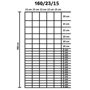 vidaXL Garden Fence Galvanised Steel 50x1.6 m Silver