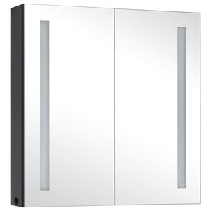 vidaXL LED Bathroom Mirror Cabinet 62x14x60 cm