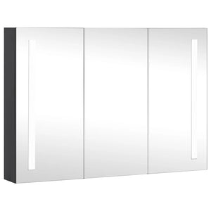 vidaXL LED Bathroom Mirror Cabinet 89x14x62 cm