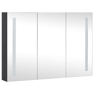 vidaXL LED Bathroom Mirror Cabinet 89x14x62 cm