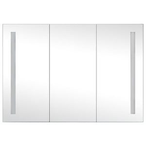 vidaXL LED Bathroom Mirror Cabinet 89x14x62 cm